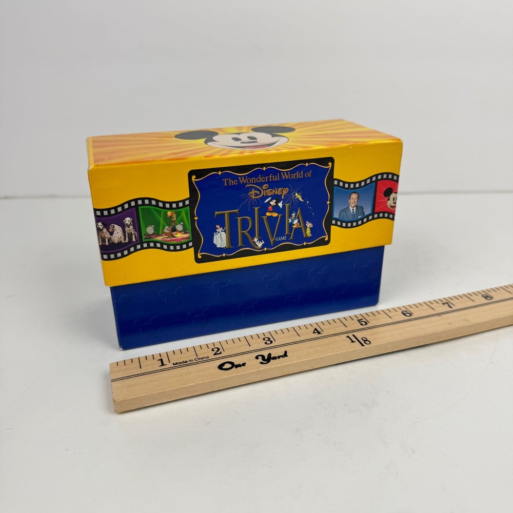Vtg 90s wonderful world of Disney trivia game replacement question cards w box